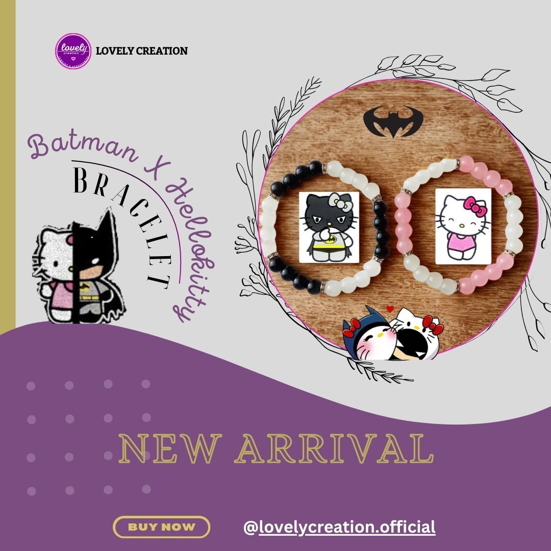 Batman & Hello Kitty Couple Bracelets