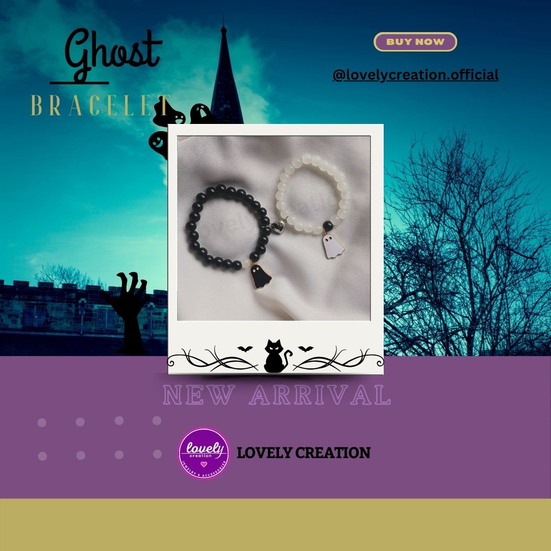 Black & White Ghost Couple Bracelets